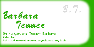 barbara temmer business card